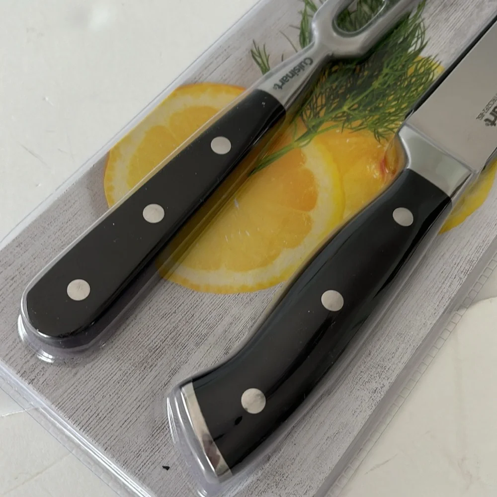 Cuisinart Forged Triple Rivet Carving Knife & Fork Set